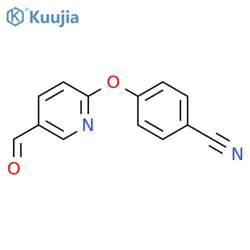 4-[(5-formylpyridin-2-yl)oxy]benzonitrile structure