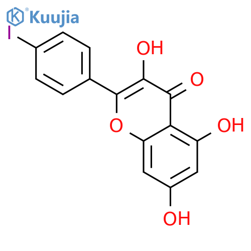 3,5,7-Trihydroxy-4'-iodoflavone structure