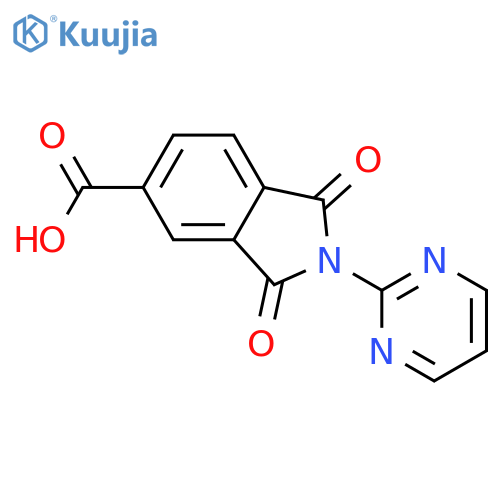 1,3-Dioxo-2-pyrimidin-2-ylisoindoline-5-carboxylic Acid structure