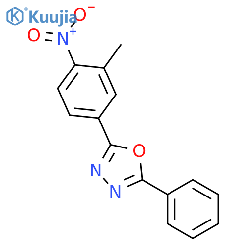 2-(3-Methyl-4-nitro-phenyl)-5-phenyl-[1,3,4]oxadiazole structure