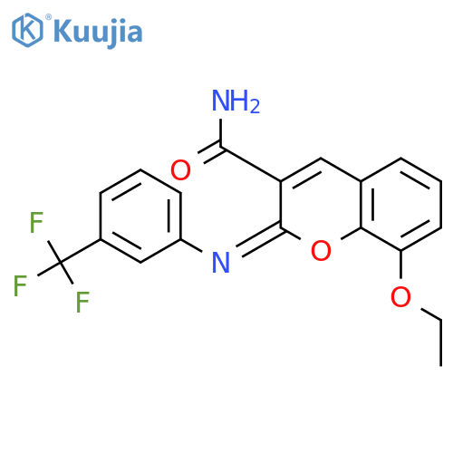 (2Z)-8-ethoxy-2-{3-(trifluoromethyl)phenylimino}-2H-chromene-3-carboxamide structure