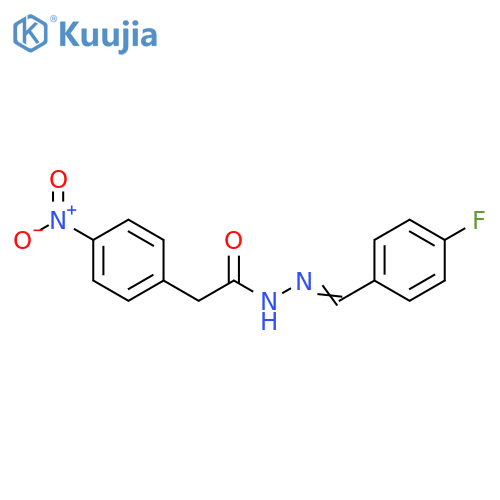 N'-(1E)-(4-fluorophenyl)methylidene-2-(4-nitrophenyl)acetohydrazide structure