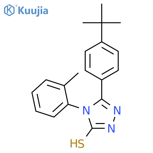 5-(4-tert-butylphenyl)-4-(2-methylphenyl)-4H-1,2,4-triazole-3-thiol structure