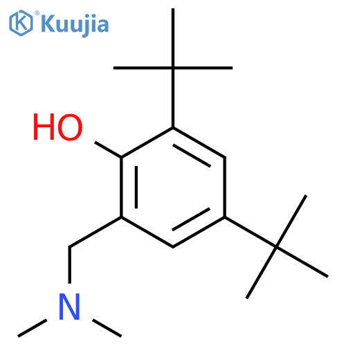2,4-di-tert-butyl-6-[(dimethylamino)methyl]phenol structure