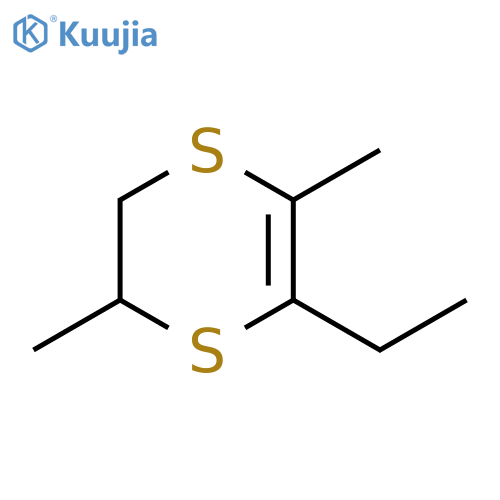 1,4-Dithiin, 6-ethyl-2,3-dihydro-2,5-dimethyl- structure