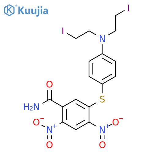 Benzamide,5-[[4-[bis(2-iodoethyl)amino]phenyl]thio]-2,4-dinitro- structure
