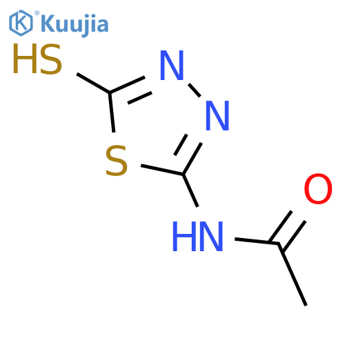 N-(5-sulfanyl-1,3,4-thiadiazol-2-yl)acetamide structure