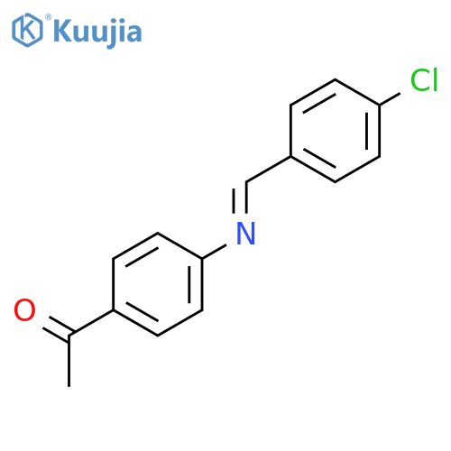 1-[4-[(4-chlorophenyl)methylideneamino]phenyl]ethanone structure