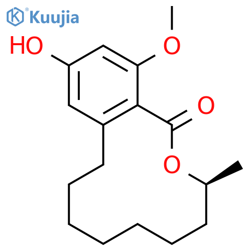 1H-2-Benzoxacyclododecin-1-one,3,4,5,6,7,8,9,10-octahydro-12-hydroxy-14-methoxy-3-methyl-, (3S)- structure