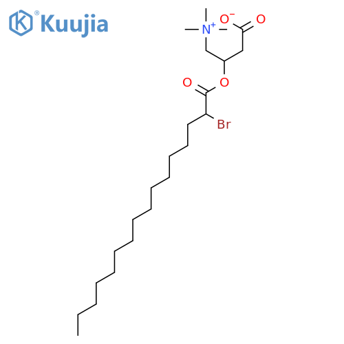 1-Propanaminium,2-[(2-bromo-1-oxohexadecyl)oxy]-3-carboxy-N,N,N-trimethyl-, inner salt structure