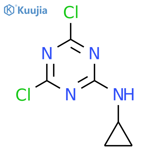 4,6-Dichloro-N-cyclopropyl-1,3,5-triazin-2-amine structure