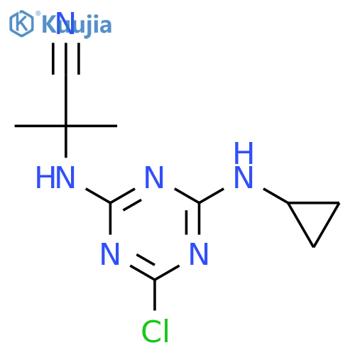 Propanenitrile,2-[[4-chloro-6-(cyclopropylamino)-1,3,5-triazin-2-yl]amino]-2-methyl- structure