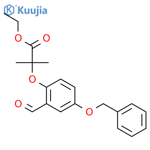 Ethyl 2-(4-(benzyloxy)-2-formylphenoxy)-2-methylpropanoate structure