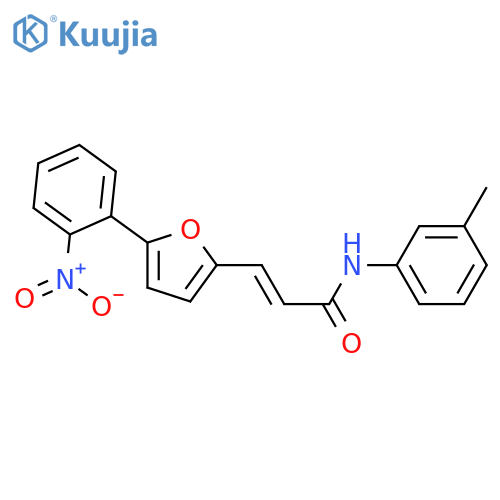 (2E)-N-(3-methylphenyl)-3-5-(2-nitrophenyl)furan-2-ylprop-2-enamide structure