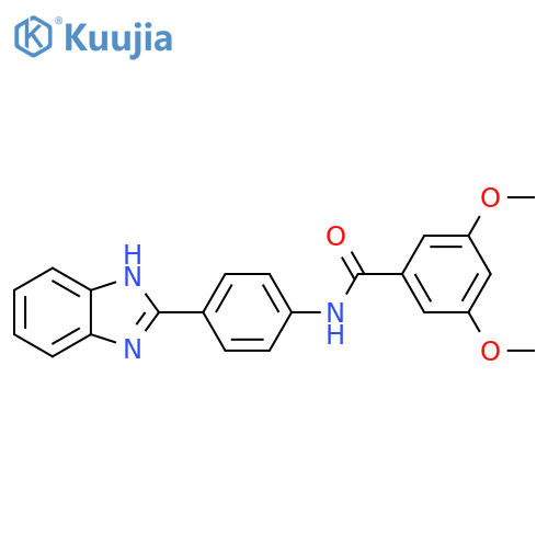 N-[4-(1H-benzimidazol-2-yl)phenyl]-3,5-dimethoxybenzamide structure