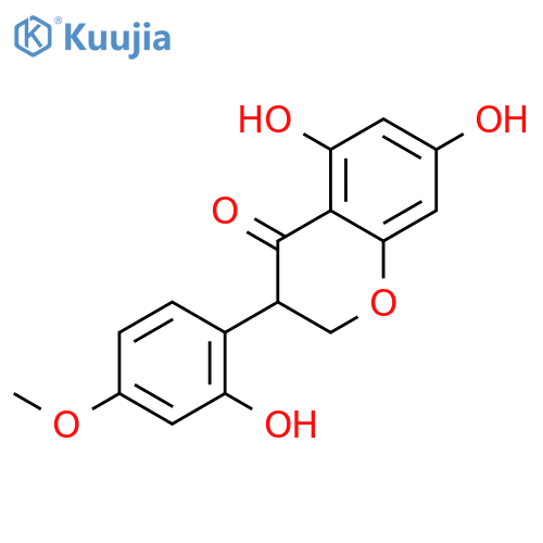 5,7-dihydroxy-3-(2-hydroxy-4-methoxyphenyl)-2,3-dihydro-4H-chromen-4-one structure