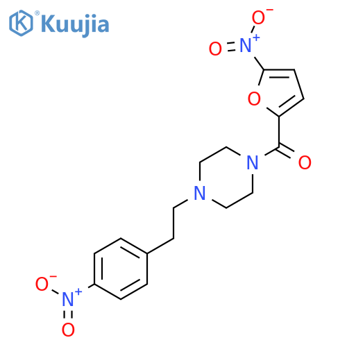 Piperazine, 1-[(5-nitro-2-furanyl)carbonyl]-4-[2-(4-nitrophenyl)ethyl]- structure