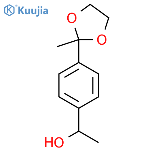 2-[4-(1-Hydroxyethyl)phenyl]-2-methyl-1,3-dioxolane structure