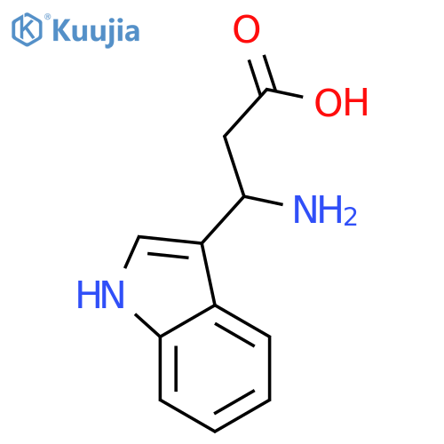 (S)-3-Amino-3-(1H-indol-3-yl)propanoic acid structure