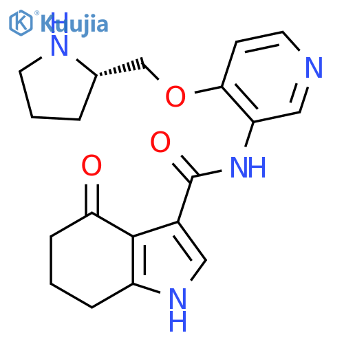 1H-Indole-3-carboxamide,4,5,6,7-tetrahydro-4-oxo-N-[4-[(2S)-2-pyrrolidinylmethoxy]-3-pyridinyl]- structure