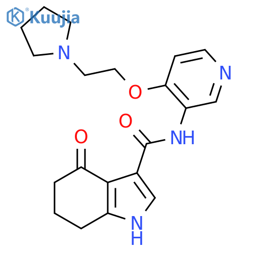 1H-Indole-3-carboxamide,4,5,6,7-tetrahydro-4-oxo-N-[4-[2-(1-pyrrolidinyl)ethoxy]-3-pyridinyl]- structure