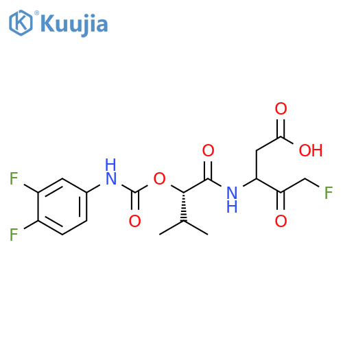 Pentanoic acid,3-[[(2S)-2-[[[(3,4-difluorophenyl)amino]carbonyl]oxy]-3-methyl-1-oxobutyl]amino]-5-fluoro-4-oxo- structure
