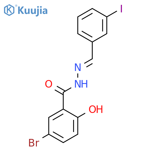Benzoic acid, 5-bromo-2-hydroxy-, [(3-iodophenyl)methylene]hydrazide structure