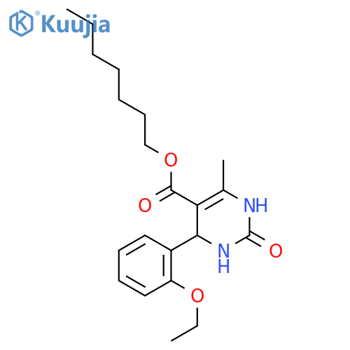 heptyl 4-(2-ethoxyphenyl)-6-methyl-2-oxo-1,2,3,4-tetrahydropyrimidine-5-carboxylate structure