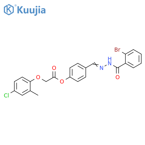 4-(1E)-{(2-bromophenyl)formamidoimino}methylphenyl 2-(4-chloro-2-methylphenoxy)acetate structure