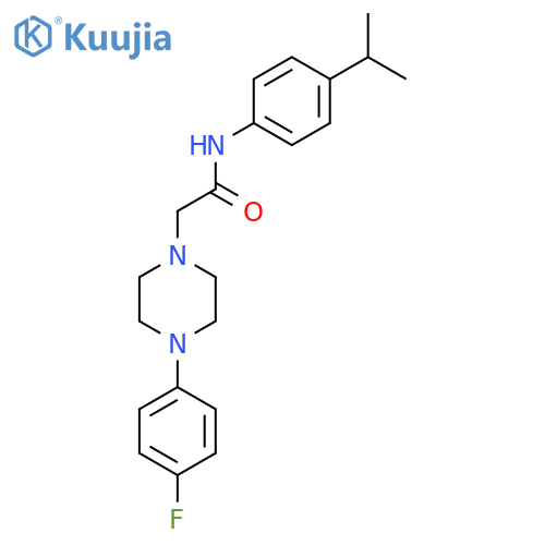 2-[4-(4-Fluorophenyl)piperazin-1-yl]-N-[4-(propan-2-yl)phenyl]acetamide structure