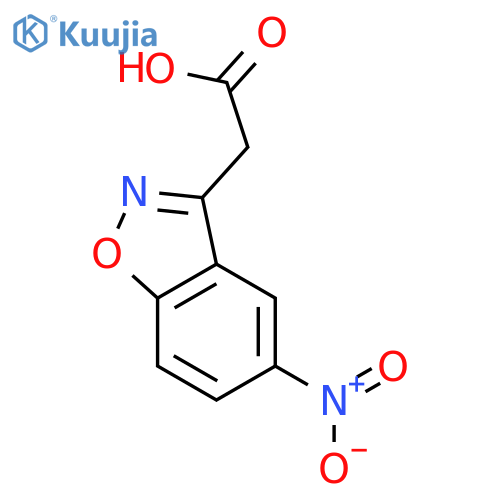 2-(5-nitrobenzo[d]isoxazol-3-yl)acetic acid structure