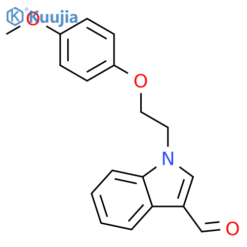 1-[2-(4-Methoxy-phenoxy)-ethyl]-1H-indole-3-carbaldehyde structure