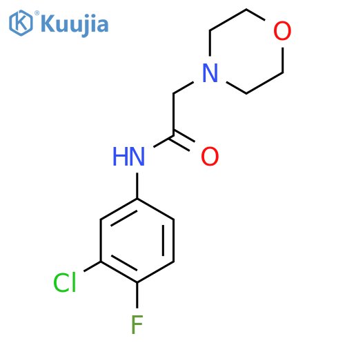 N-(3-CHLORO-4-FLUOROPHENYL)-2-MORPHOLINOACETAMIDE structure