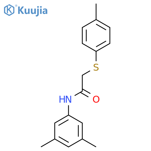 N-(3,5-dimethylphenyl)-2-(4-methylphenyl)sulfanylacetamide structure