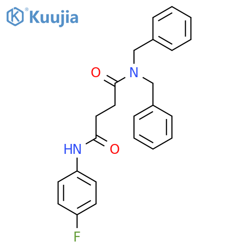 N',N'-Dibenzyl-N-(4-fluorophenyl)butanediamide structure