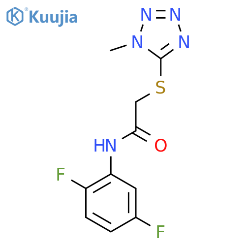 N-(2,5-Difluorophenyl)-2-(2-methyl(2,3,4,5-tetraazolylthio))ethanamide structure