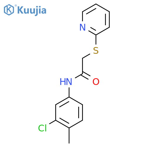 N-(3-CHLORO-4-METHYLPHENYL)-2-(2-PYRIDINYLSULFANYL)ACETAMIDE structure