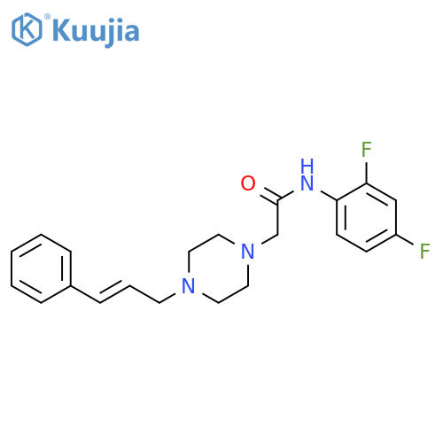 N-(2,4-difluorophenyl)-2-[4-[(E)-3-phenylprop-2-enyl]piperazin-1-yl]acetamide structure