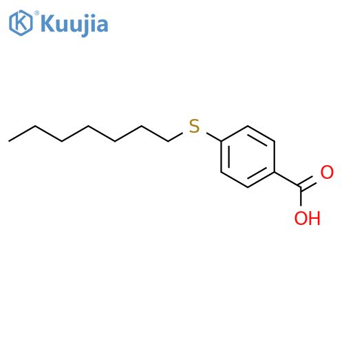 4-(heptylsulfanyl)benzoic acid structure