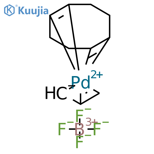Palladium(1+), [(1,2,5,6-η)-1,5-cyclooctadiene](η3-2-propen-1-yl)-, tetrafluoroborate(1-) (1:1) structure