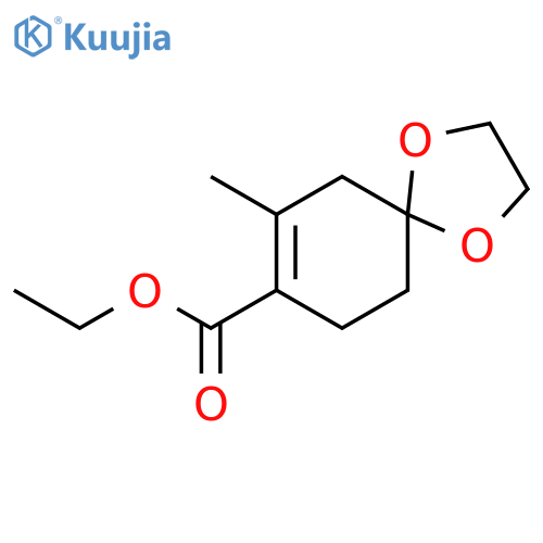 1,4-Dioxaspiro[4.5]dec-7-ene-8-carboxylic acid, 7-methyl-, ethyl ester structure