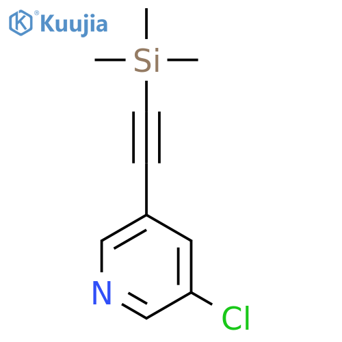 3-chloro-5-2-(trimethylsilyl)ethynylpyridine structure
