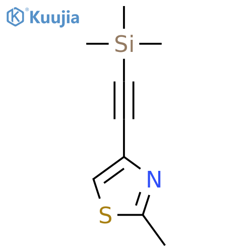 2-Methyl-4-2-(trimethylsilyl)ethynyl-1,3-thiazole structure