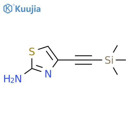 4-2-(trimethylsilyl)ethynyl-1,3-thiazol-2-amine structure