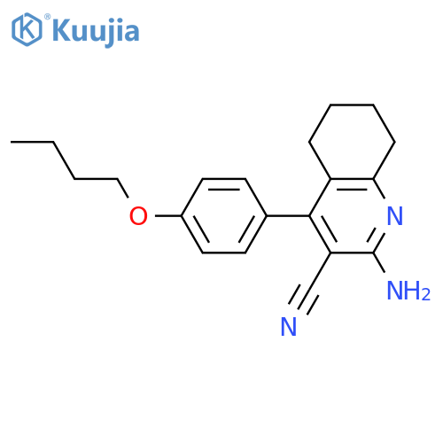 2-Amino-4-(4-butoxy-phenyl)-5,6,7,8-tetrahydro-quinoline-3-carbonitrile structure