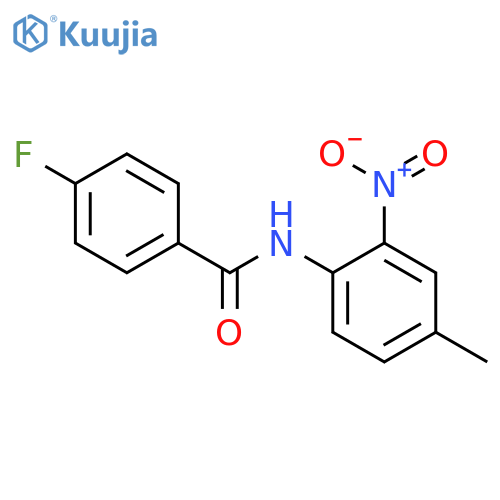4-fluoro-N-(4-methyl-2-nitrophenyl)benzamide structure