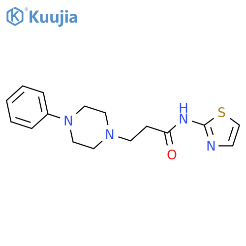 1-Piperazinepropanamide, 4-phenyl-N-2-thiazolyl- structure