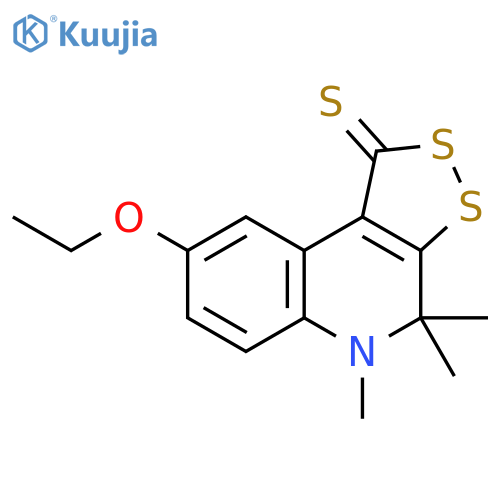 8-ethoxy-4,4,5-trimethyl-1H,4H,5H-1,2dithiolo3,4-cquinoline-1-thione structure