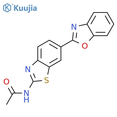 N-[6-(1,3-benzoxazol-2-yl)-1,3-benzothiazol-2-yl]acetamide structure