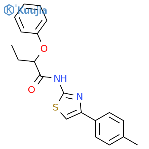 2-Phenoxy-N-(4-p-tolyl-thiazol-2-yl)-butyramide structure